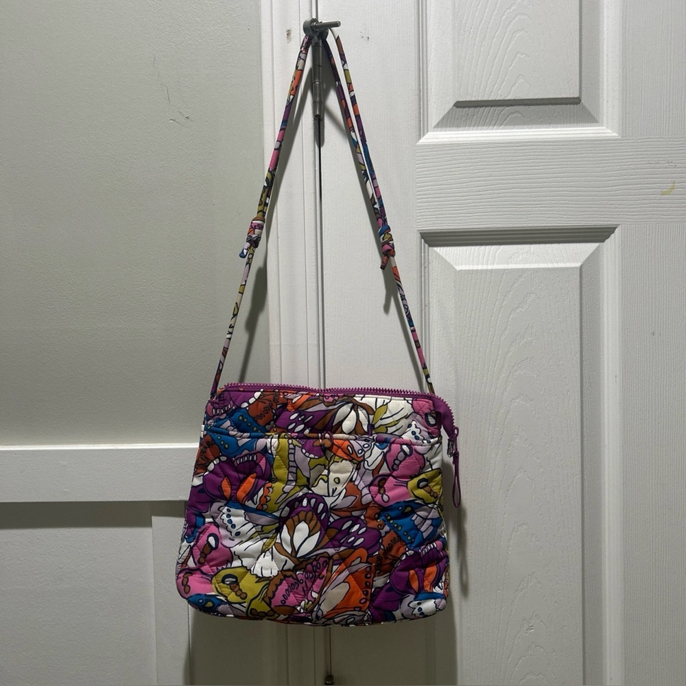 Vera Bradley Hipster Crossbody Featherweight Flutter Butterfly Purse